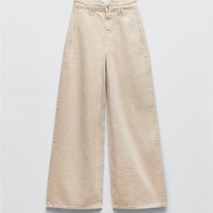 Zara nwt the Emily pants in ecru